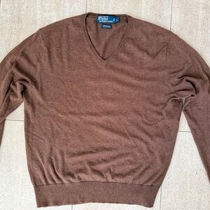 Polo Ralph Lauren Men's Cocoa V-Neck Sweater